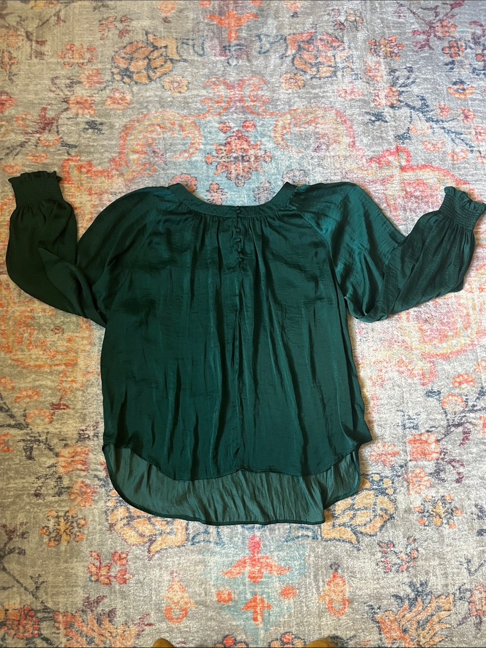 Umgee Deep Emerald Peasant Blouse